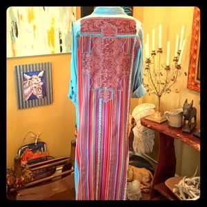 Copper Feather Design chambray duster L